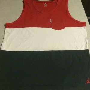 Mens Jordan colorblocked tank-top